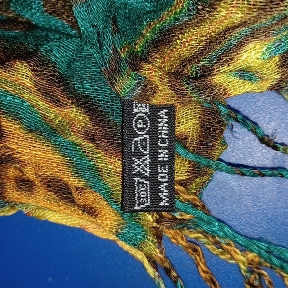 Long Beautiful Multi Color Scarf/Wrap - Picture 7 of 8